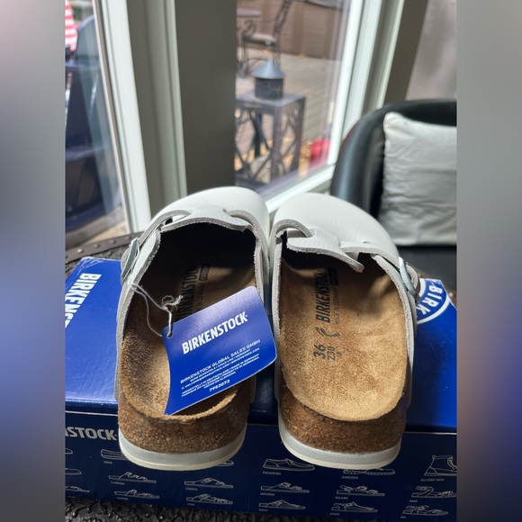 BIRKENSTOCK BOSTON BS SUPER GRIP CLOGS IN WHITE 36 5 - Picture 10 of 11
